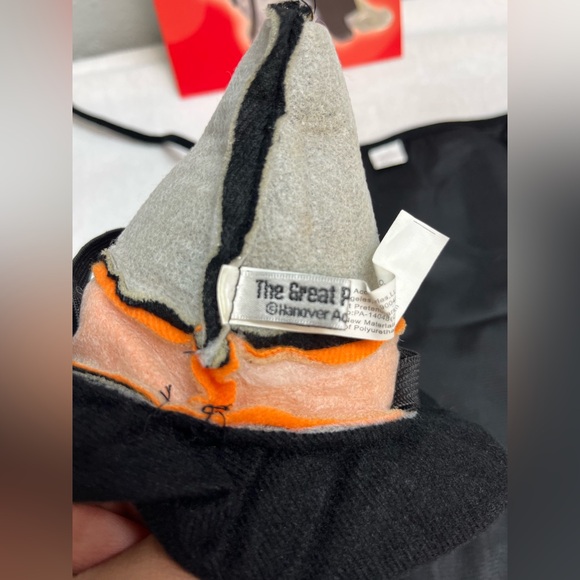 Black And Orange Halloween Costume Hat And Cape - Picture 6 of 14